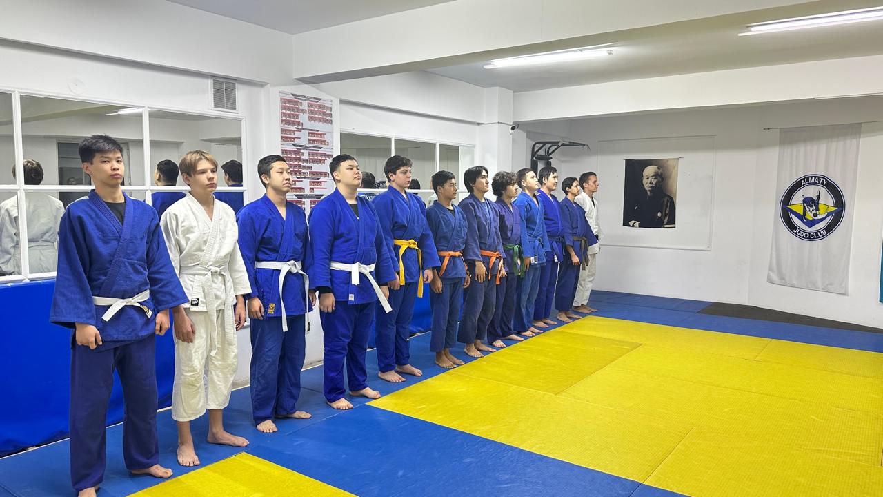 Тренировка дзюдо - отработка бросков и приемов